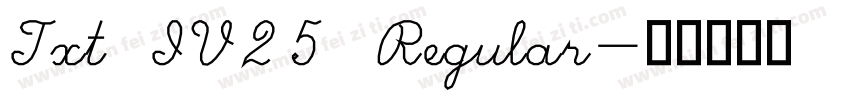 Txt IV25 Regular字体转换